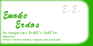 emoke erdos business card
